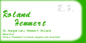 roland hemmert business card